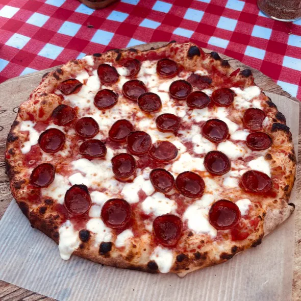 PieZ wood-fired pepperoni pizza